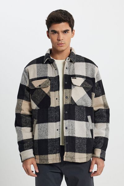 Lee Comfortable Cut - Black Cream Plaid Stamp Jacket