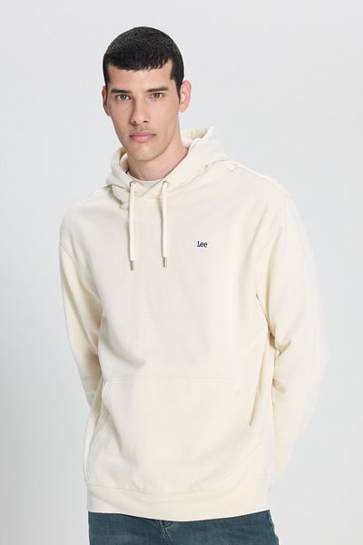 Lee Off-white Hooded 100% CottonRegularFit Sweatshirt