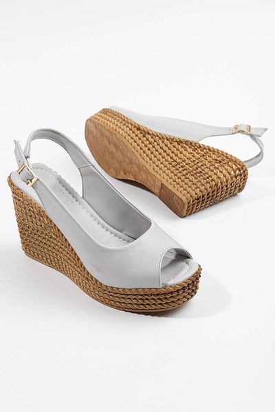 GULT Women's Wedge Heeled Classic Sandals Gray