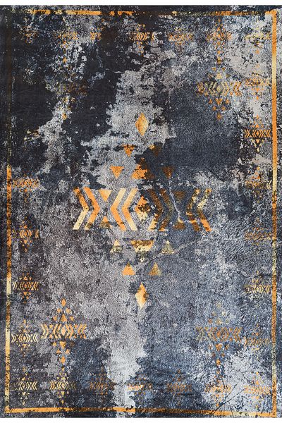 RENKLİBUTİK 6 M2 Modern Patterned Velvet Textured Carpet Cover - Non-Slip and Elastic