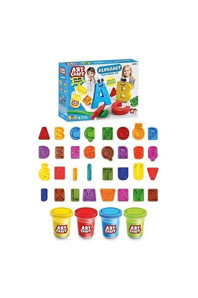 TOYFEST مجموعة عجينة الحروف الأبجدية 224 جرام