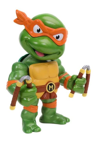 TOYFEST سلاحف النينجا - سلاحف النينجا - شخصية مي؟شيلانجيلو المصبوبة من الفولاذ مقاس 10 سم