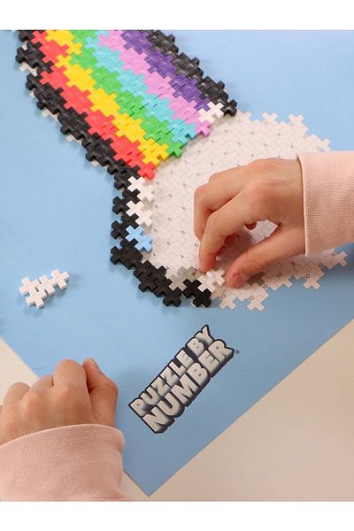 TOYFEST لغز منقوش بألوان قوس قزح - لعبة بناء ليغو