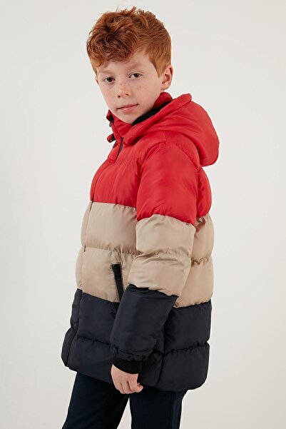 Lela Plush Lined Removable Hooded Puffer Coat Boy's COAT 57611967