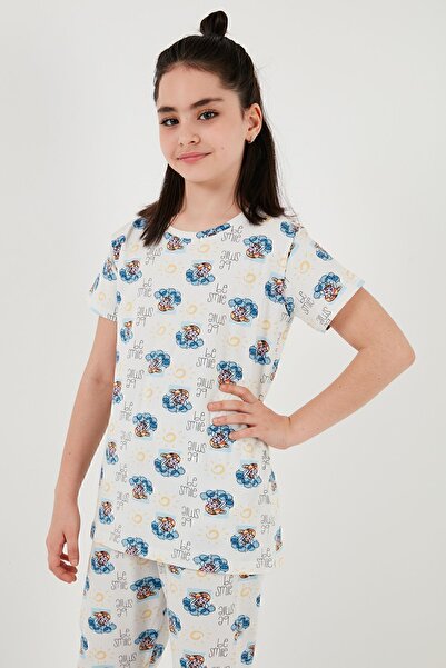 Lela 100% бавовна, велосипедна комір, короткий рукав, піжамний комплект для дівчаток, КОМПЛЕКТ 6651004