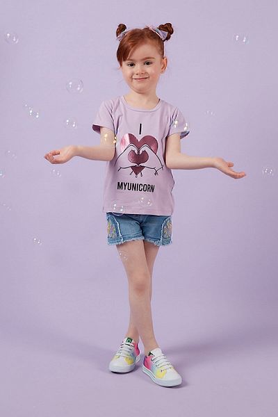 Lela Tricou din bumbac cu decolteu rotund cu imprimeu Tricou pentru fete6211027