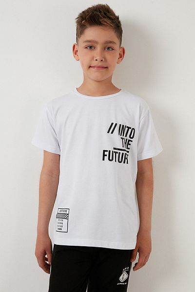 Lela Tricou din bumbac cu decolteu ras cu imprimeu Tricou pentru baieti6211015