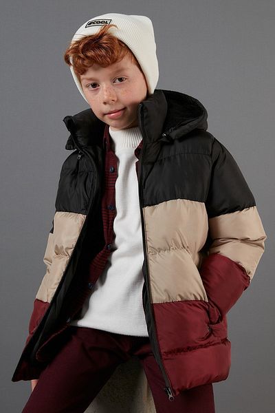 Lela Plush Lined Removable Hooded Puffer Coat Boy's COAT 57611967