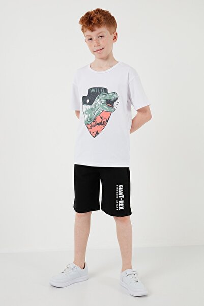 Lela Бавовняний комплект з регулярним кроєм, з велосипедним коміром, шортами та верхньою частиною для хлопчиків КОМПЛЕКТ 6212018