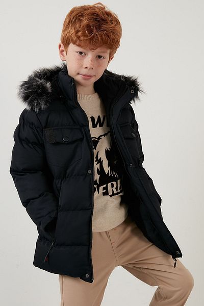 Lela Chlapecký kabát s kapucí Puffer Coat 5760023