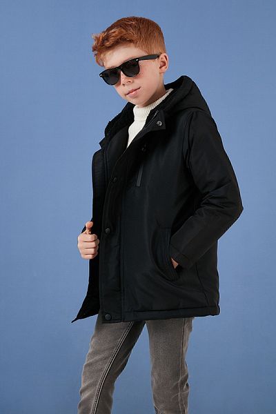 Lela Hooded Puffer Coat with Zipper Pockets Boy's COAT 6492325