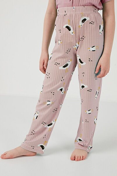 Lela Σετ πιτζάμες με στάμπα για κορίτσια - ελαστική μέση, γιακάς πουκάμισου, κοντομάνικο 6576001