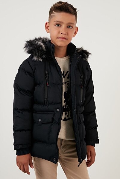 Lela Зимовий куртка для хлопчиків з підкладкою з плюшу, знімним капюшоном і кишенями 5760022