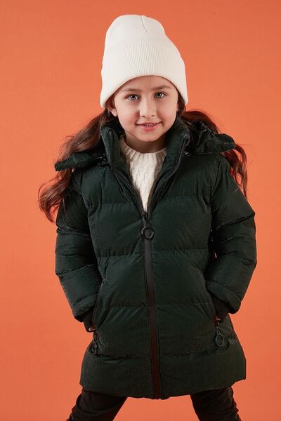 Lela Girl's Winter Coat with Faux Fur Collar, Plush Lining, Removable Hooded Slim-Fit Winter Coat 5