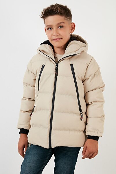 Lela Plush Lined Zipper Pocket Hooded Puffer Coat Boys' Coat 5760040