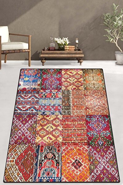 Chilai Home Eclectic Modern Tasarım Yıkanabilir Kaymaz Taban Halı, Salon Halı...