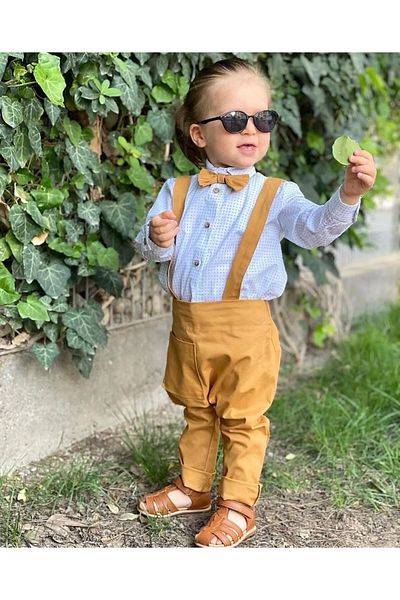 Ares Kids Fashion Mustard Color Salopet