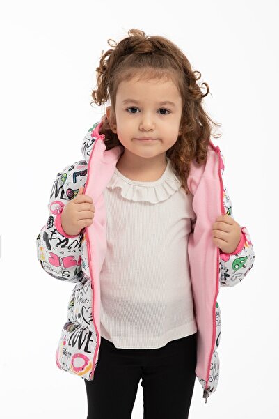 Riverstorm Φλις κοριτσιού μέσα σε γούνινο κουκούλα για κορίτσια με γραμμένο σχέδιο πεταλούδας Χειμερινό μπουφάν μπουφάν Parka