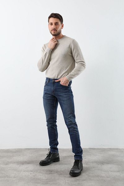 Keep Out Men's Alfred Slim Fit Jean Trousers Dark Navy