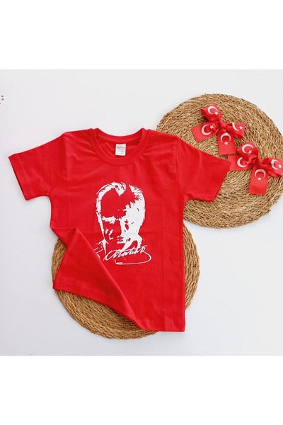 Miyakidsworld Ataturk Printed Unisex Performance Costume - with Flag, Clip and Gift!