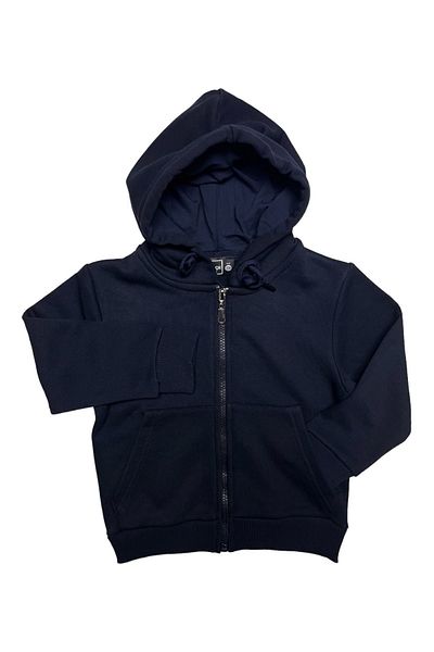 Cloise Детска тъмносиня жилетка с качулка и джоб с 3 връзки