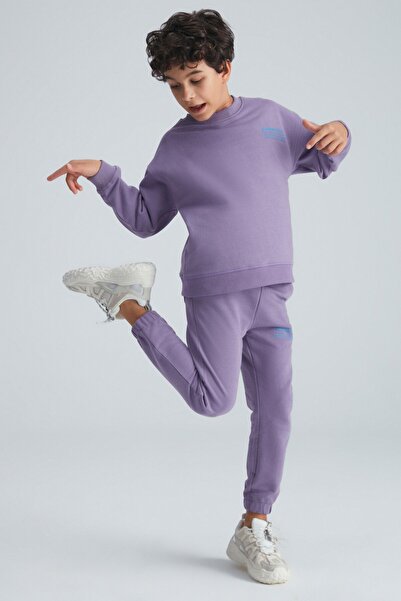 GRIMELANGE GASPAR fiú lila alsó-felső szett - pamut-poliészter