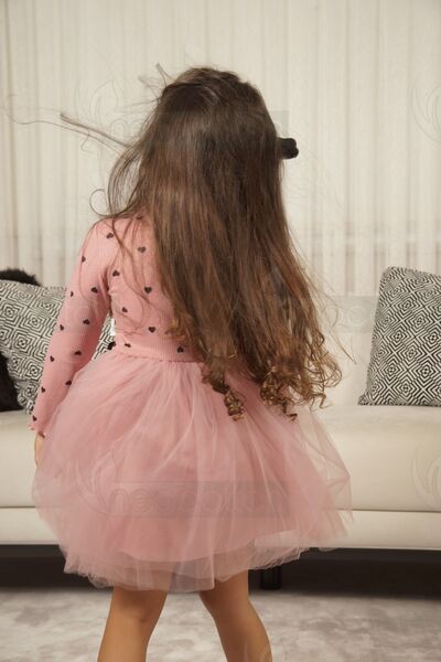 neocotton Βρεφικό φόρεμα με μακρυμάνικο τούλι με φόδρα για γενέθλια και ειδικές περιστάσεις