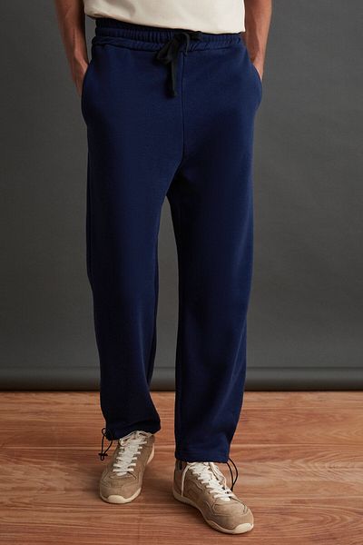GRIMELANGE Marineblaue Komfort-Jogginghose für Herren – weich, zart und elastisch