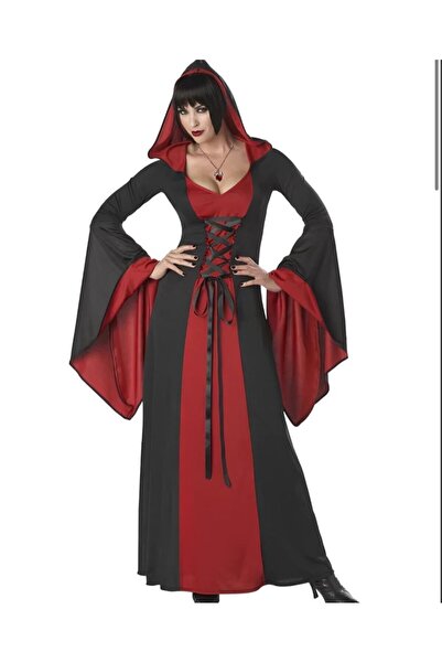 Kadıköy Kostüm Στολή για ενήλικες Μαύρη Κόκκινη Μάγισσα