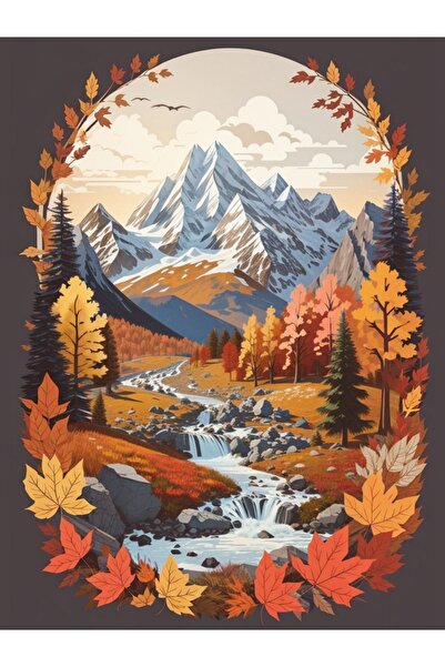 Genel Markalar Renkli Baskılı Sayılarla Boyama Hobi Seti (Çerçeveli) 40x50 cm...