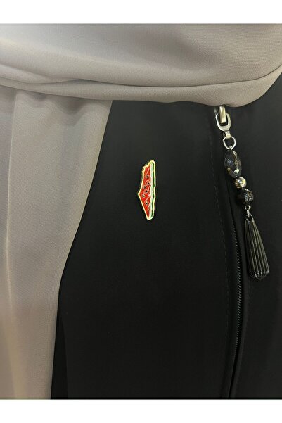 hicazavm Filistin Haritası Içerisinde Filistin Karpuz Simgeli Metal Yaka Rozeti