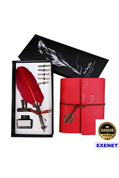 EXENET Divit Inkwell Nostalgia - Leather Bound Pen, Daily Keepsake Book, Prem...
