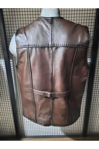 ArdaStilDeri Genuine Leather Style Vest