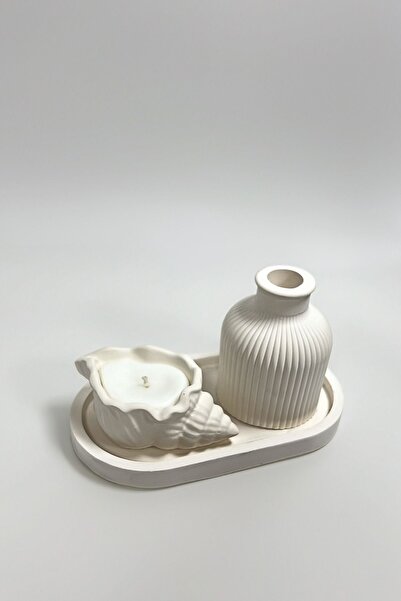 Decorative Vase Candle Coaster Set of 3 (Flowers not included)