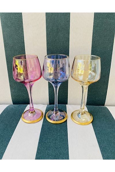 TURANLAR Colorful 6-Person Coffee Water Glass Goblet