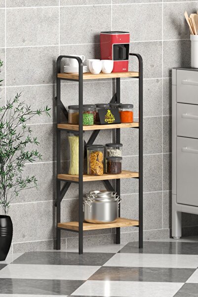 Cosargroup Dekoratif Mutfak Rafı kavanozluk Çok Amaçlı Dolap 4 Katlı ayakkabı...