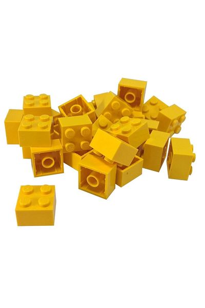 LEGO 4 Pieces Yellow Brick Moc Creator Brick - 2 X 2 Accessories