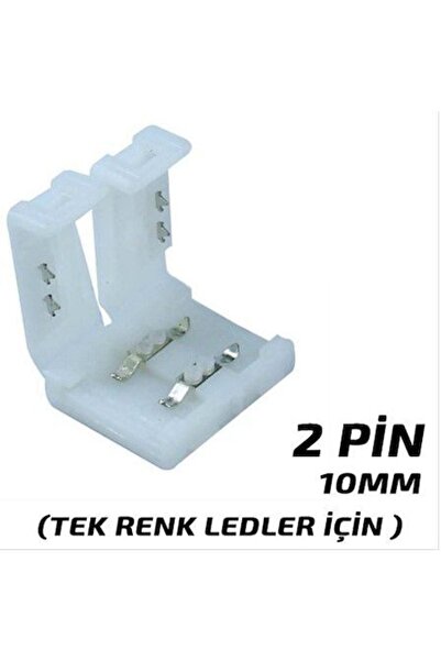LEDONLİNE 20 Adet 10mm 2 Pin Üç Çipli Şerit Led Ekleme Aparatı Birleştirici