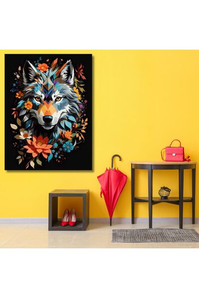 LİLYHOBBYLAND Sayılarla Boyama Hobi Seti Renkli Baskılı (ÇERÇEVELİ) 40x50 Cm:...