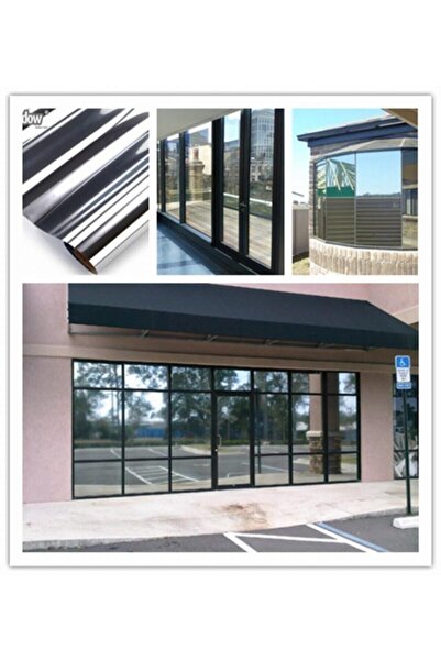 PROKA CAM FİLMLERİ Hafif Mavi Aynalı Cam Filmi - Orta Ton - 75cm X 6m