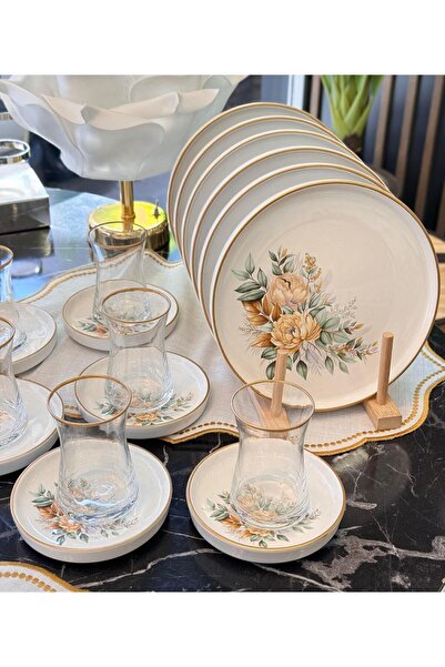 Onedekor 18 Parça Modern Green Pasta Çay Saati Seti