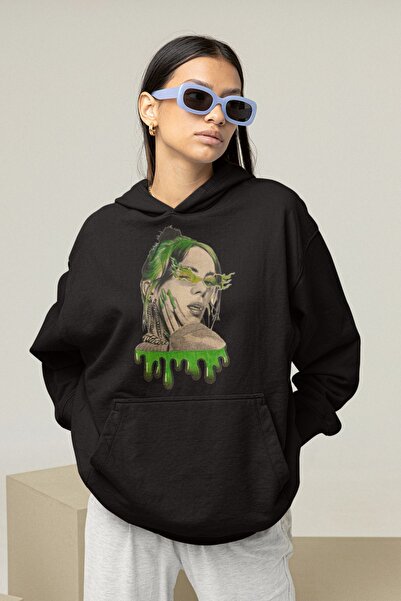 SEVBANO Dizajn Billie Eilish majica sa kapuljačom, unisex, prevelika, sa printom