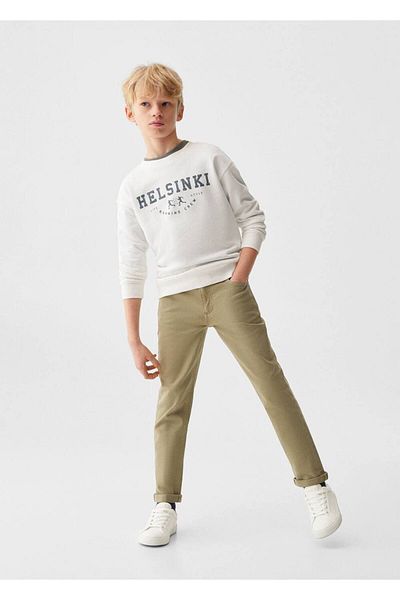 MANGO Kids Green Pants for Kids