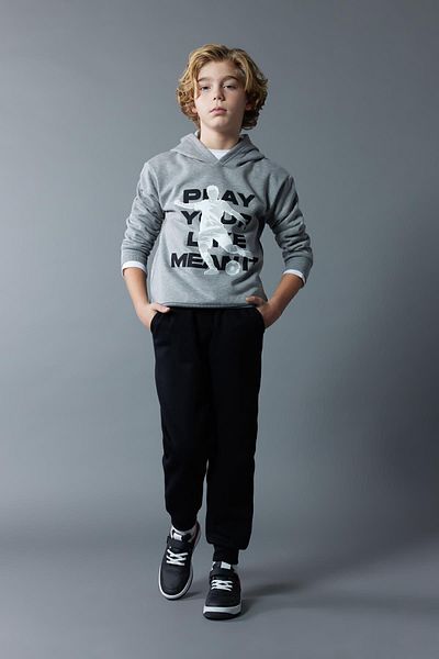 DeFacto Boy's Hooded Printed Thick Sweatshirt B5950a823wn