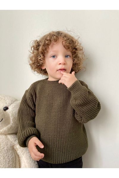 Babily 0-5 Years Unisex Knitwear Baby Sweater - Flexible Oversize