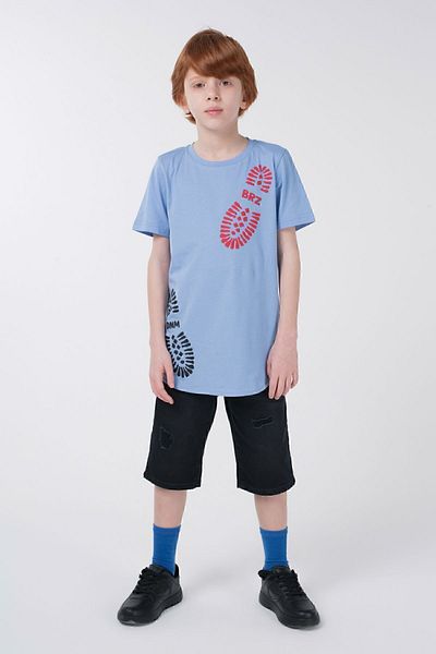 BRZ KIDS Tricou cu mânecă scurtă pentru băiat cu imprimeu
