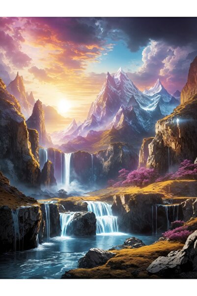 Genel Markalar Sayılarla Boyama Hobi Seti Renkli Baskılı (ÇERÇEVELİ) 40x50 Cm...