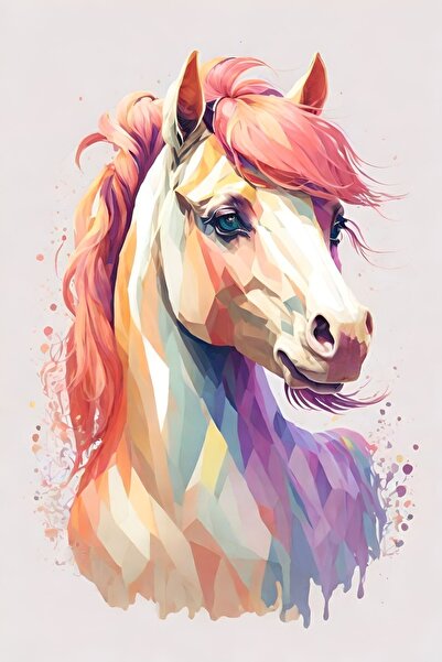 Genel Markalar Renkli Baskılı Sayılarla Boyama Hobi Seti (Çerçeveli) 40x50 cm...