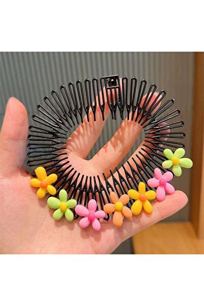 MutluBiDünya Lily Kız Çocuk Kalpli Tata Saç Tokası Tarak Toka Tarak Saç Bandı