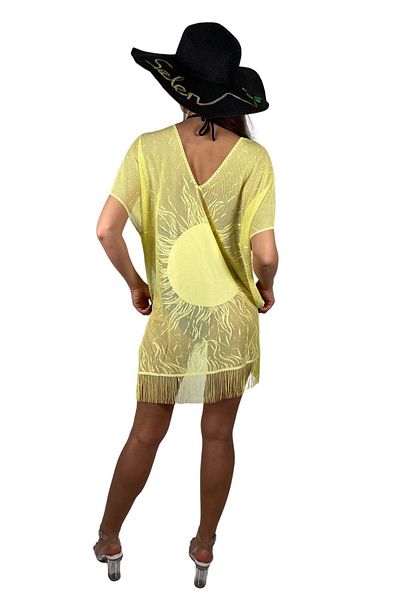 Sinhan Pareo Comfortable and Stylish Beach Dress Sun Pattern - Yellow